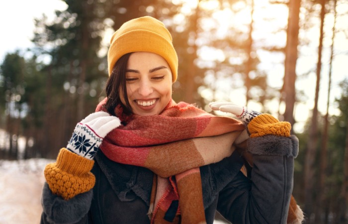 Gloves and scarves are your friends. Skin Glowing