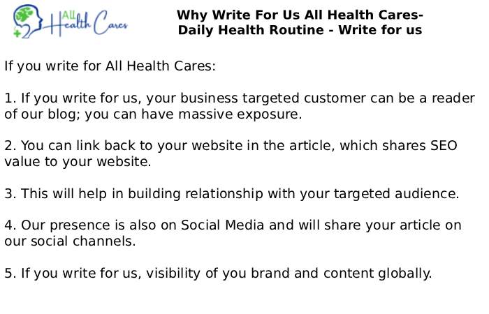 Why Write For Us All Health Cares- Write for us