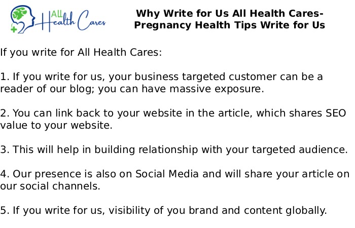 Why Write for Us All Health Cares- Pregnancy Health Tips Write for Us