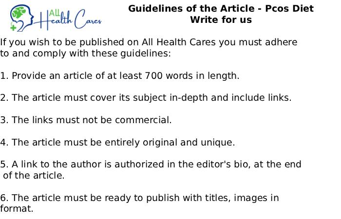 Guidelines of the Article - Pcos Diet Write for us
